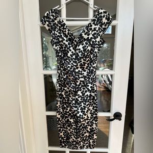 Maggy London Vintage style v-neck satin dress